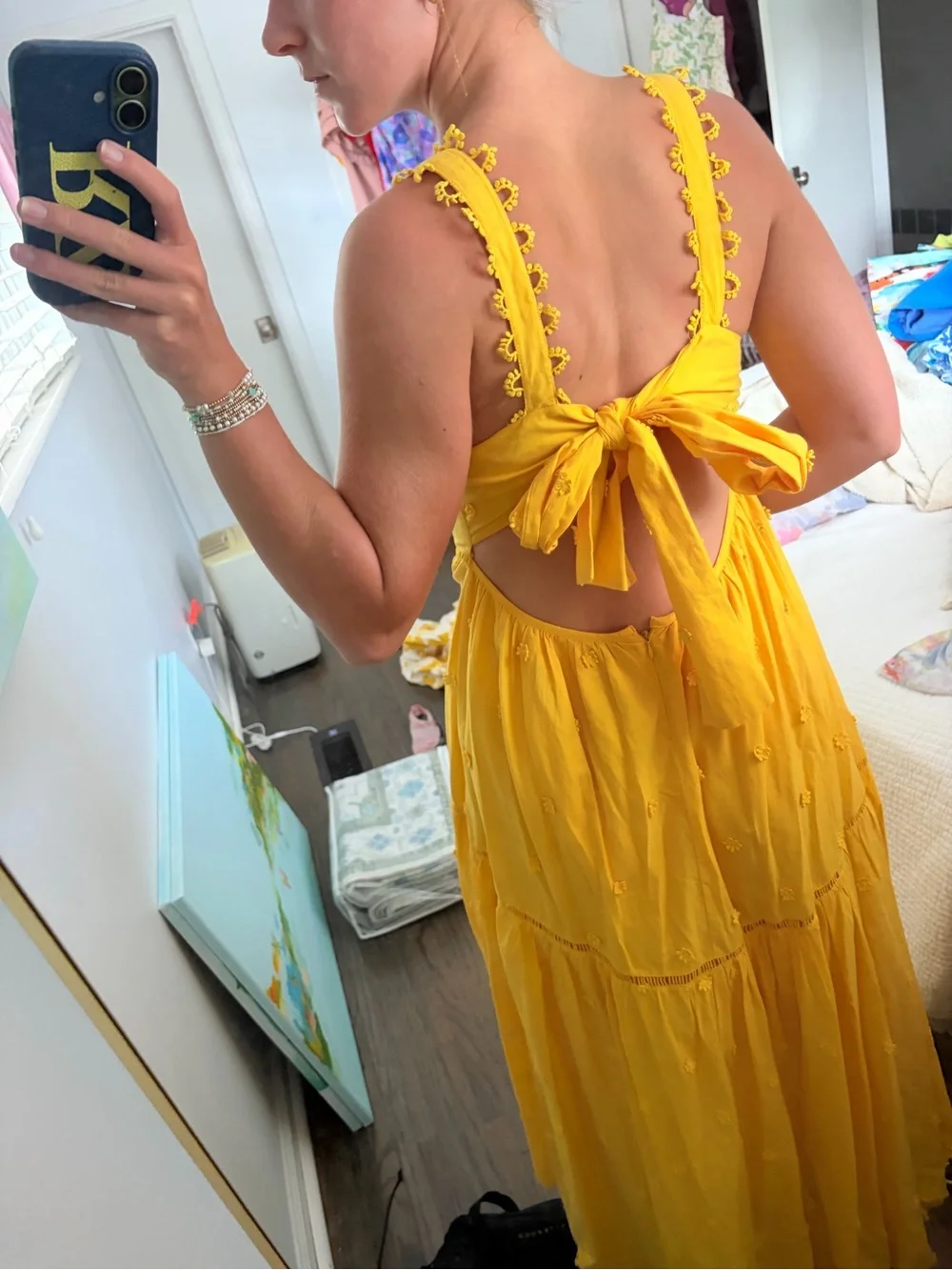 FARM Rio Yellow Embroidered Maxi Dress - Picture 2 of 3